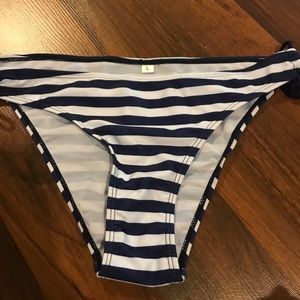 Navy and White Bikini Bottom